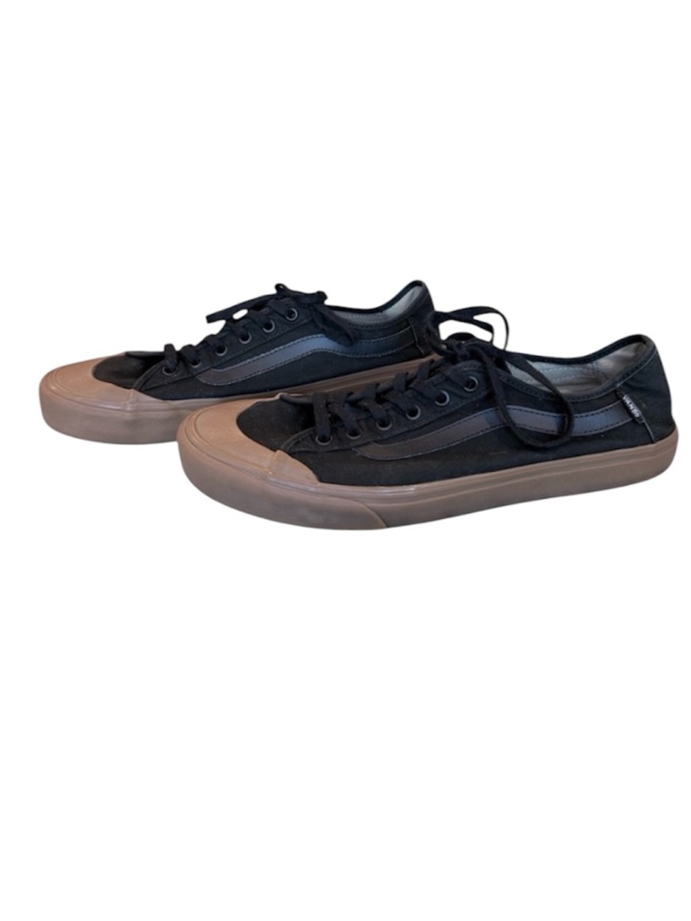 Vans Black Ball SF men’s 12 black canvas lace up shoes with a gum sole